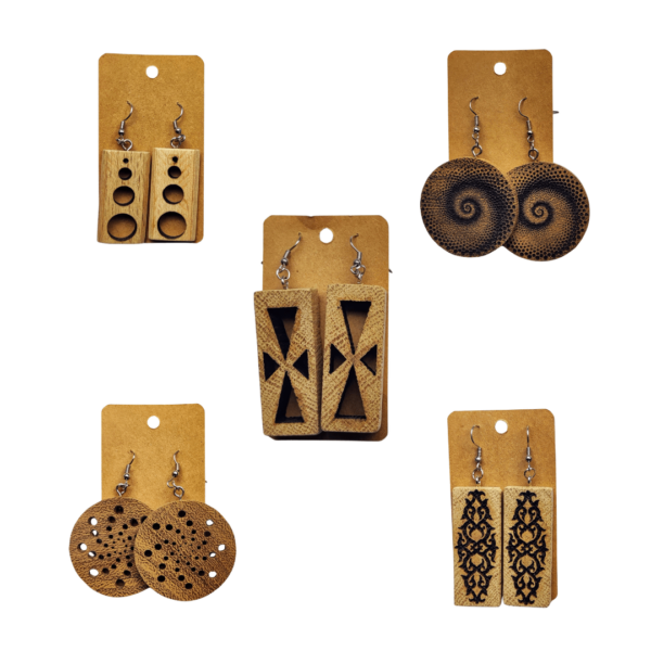 Boucles d'oreille en bois