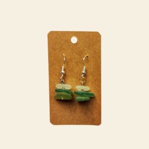 boucles d’oreilles en verre poli par la mer