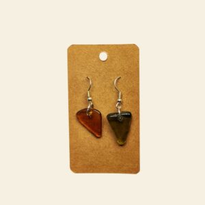 boucles d’oreilles en verre poli par la mer