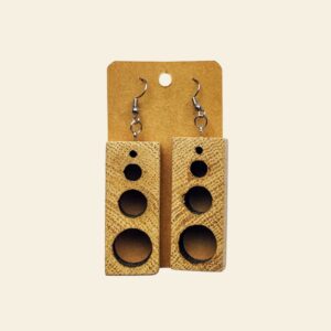 Boucle d'oreille en bois upcycling