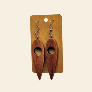 Boucle d'oreille en bois upcycling