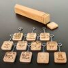 Porte-clés en bois surcyclé