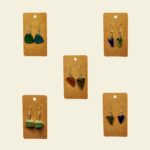 Boucle d'oreille en verre poli